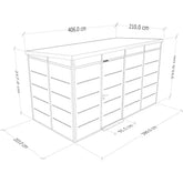 Abri de jardin modulaire isolé 4x2m anthracite et noir - plancher inclus - Everbox Ma boutique